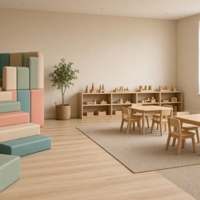 Indoor kids' club room